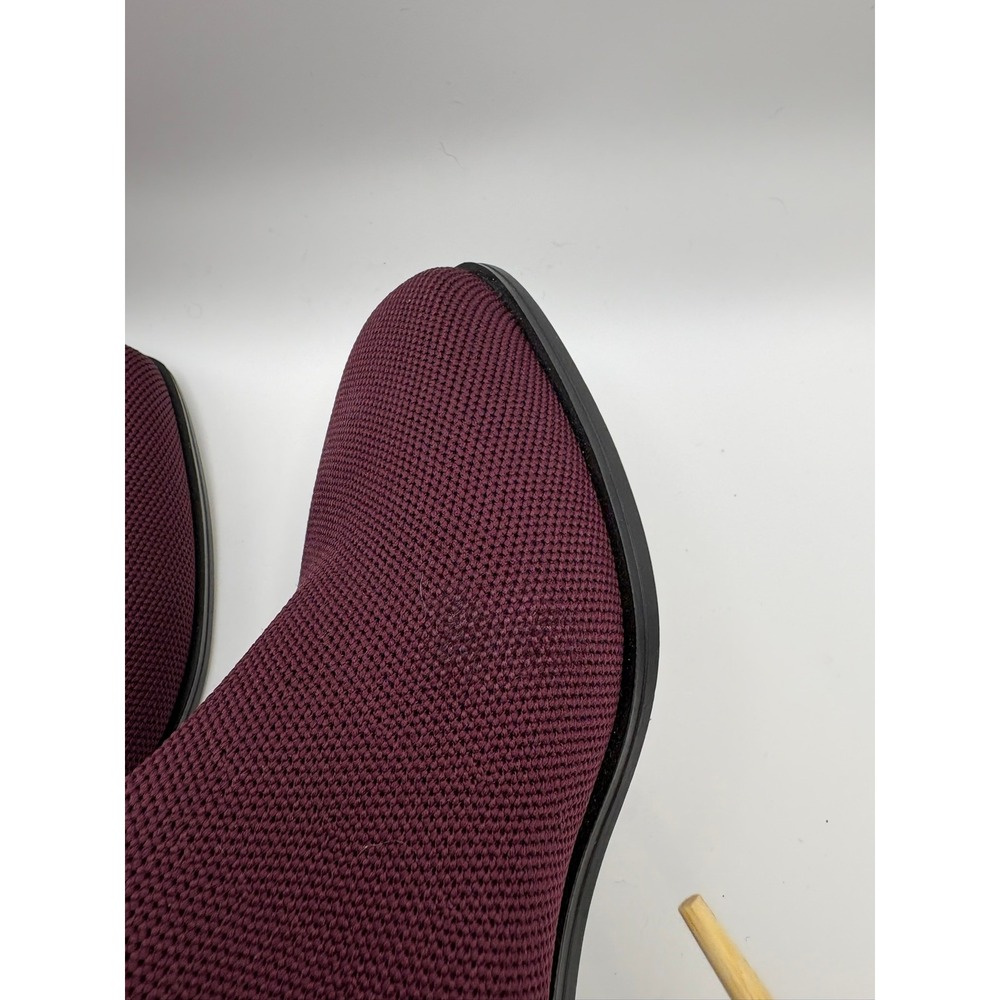 VIVAIA Ryan Pro Chelsea Boots Women EU 38 US 8 Burgundy Knit Square Toe Comfort - Picture 9 of 9